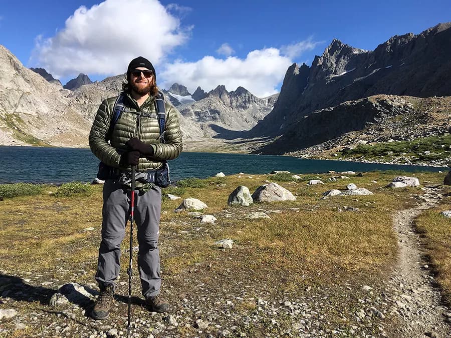 Eric backpacking in the mountains