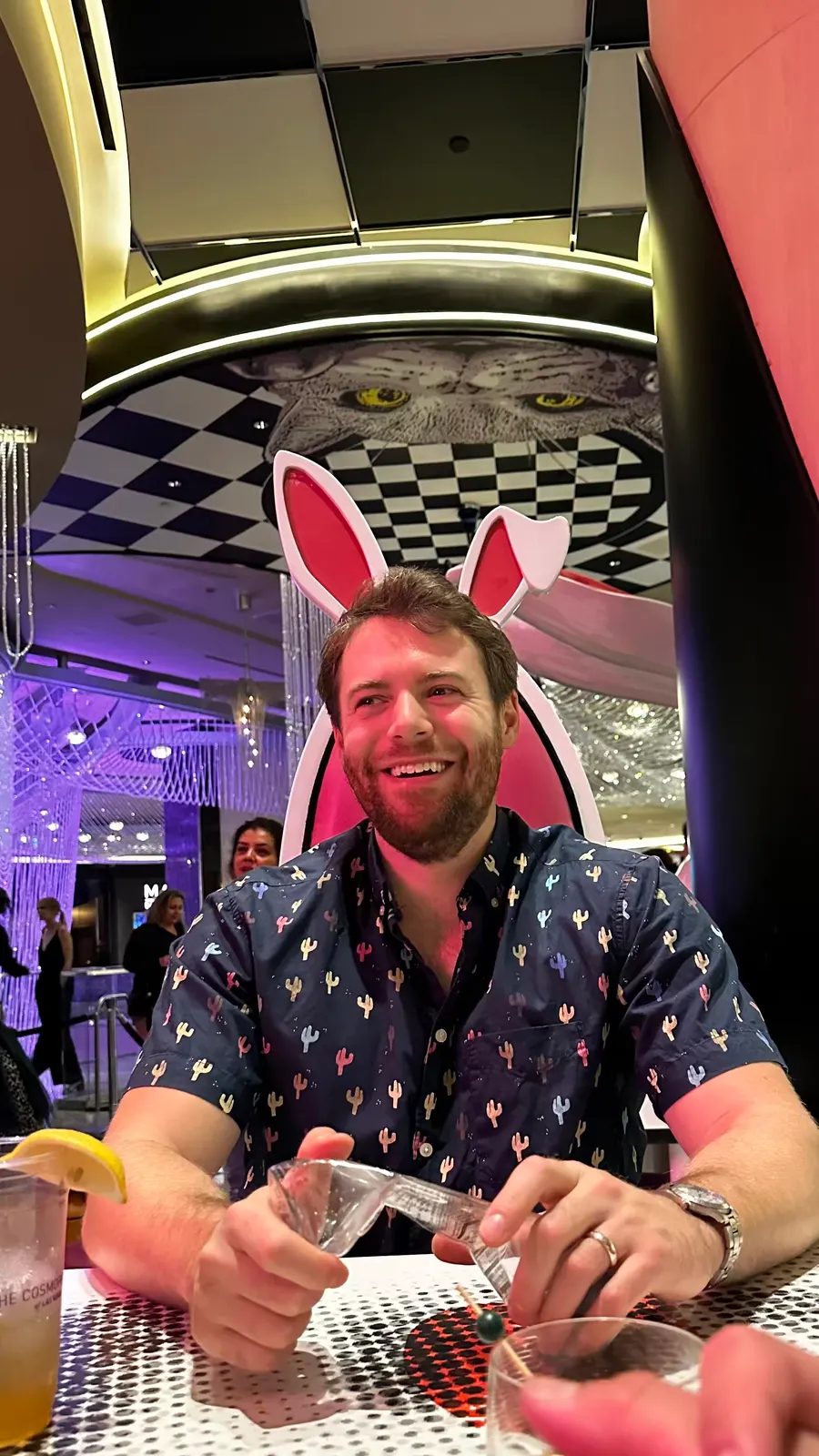 Eric out enjoying a night with friends